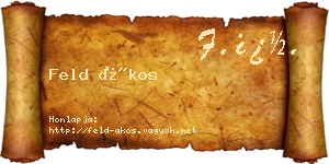 Feld Ákos névjegykártya