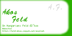 akos feld business card